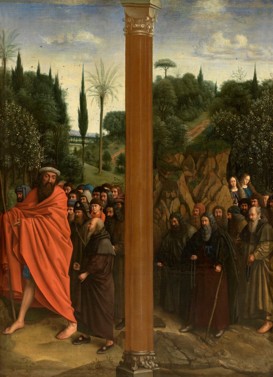 Heilige Einsiedler und heilige Pilger von Jan van Eyck