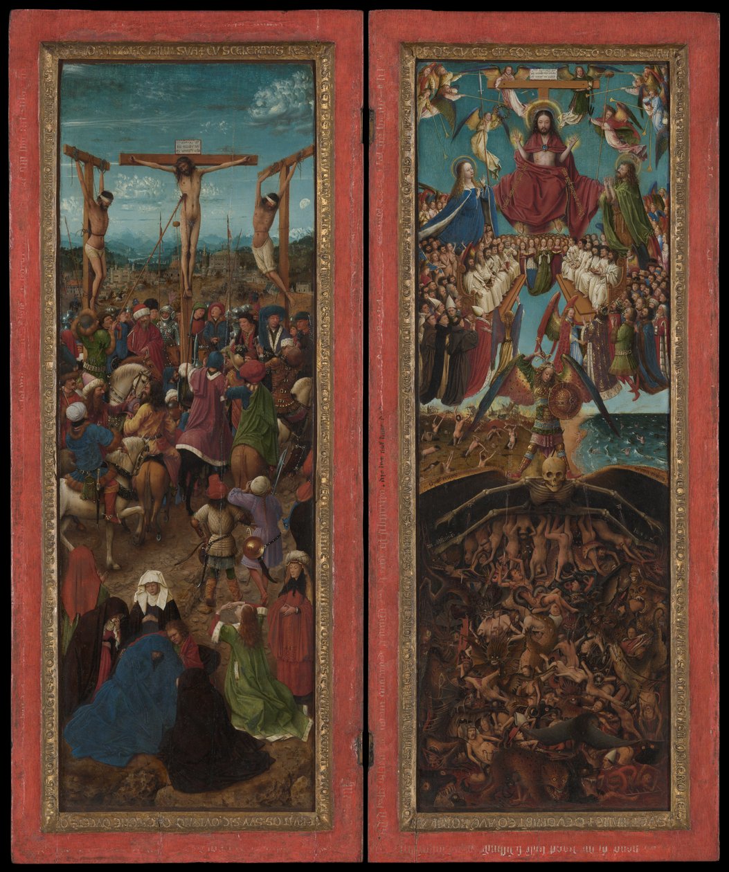 Die Kreuzigung; Das Jüngste Gericht von Jan van Eyck