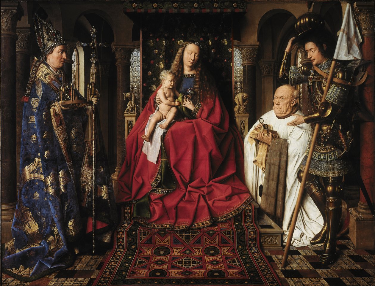 Die Madonna mit Kanonikus van der Paele, 1436 von Jan van Eyck