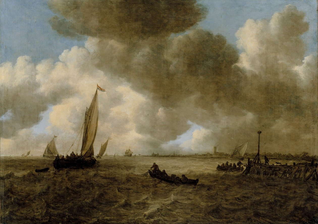 Stürmische Meereslandschaft von Jan van Goyen