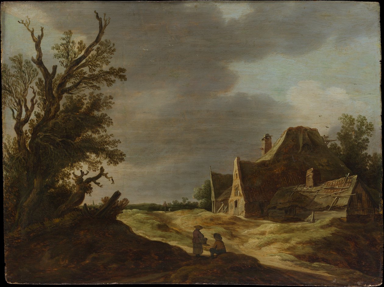 Sandstraße mit einem Bauernhaus von Jan van Goyen