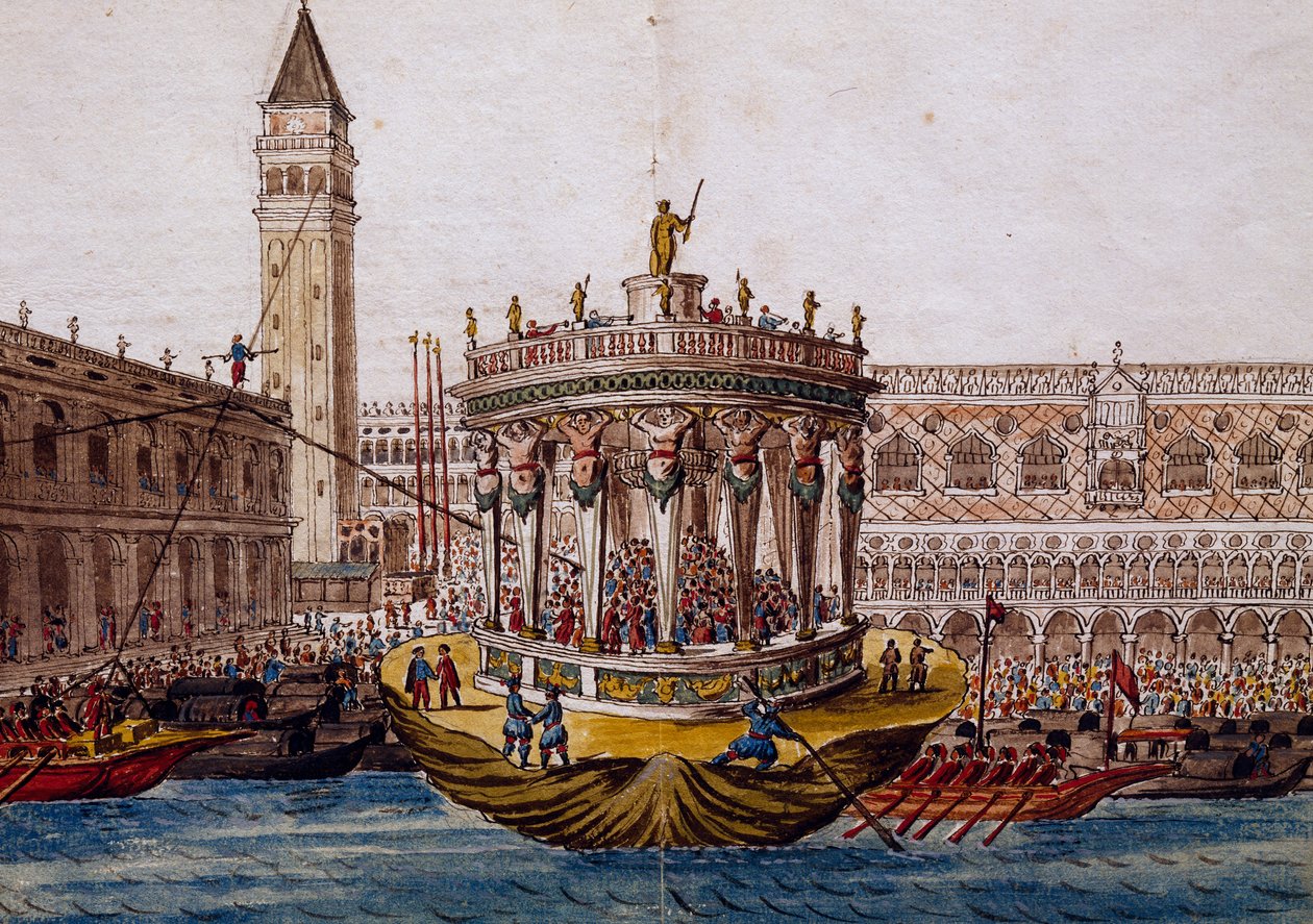 Welt-Theater, Turnier in Venedig von der Bruderschaft der Ritter des Hosenbandordens von Jan van Grevenbroeck