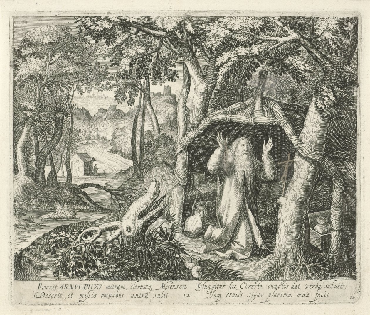 Hl. Arnulphus von Metz als Einsiedler von Jan van Londerseel