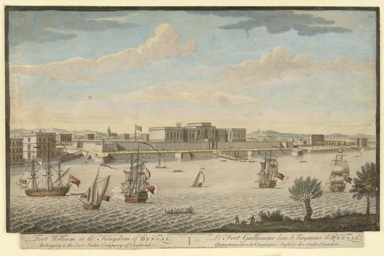 Fort William im Königreich Bengalen, im Besitz der East India Company of England von Jan van Ryne