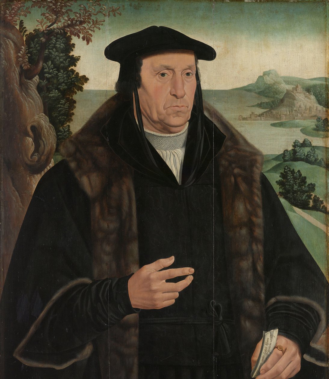 Porträt von Cornelis Aerentsz van der Dussen (1481-1556) von Jan van Scorel (copy after)