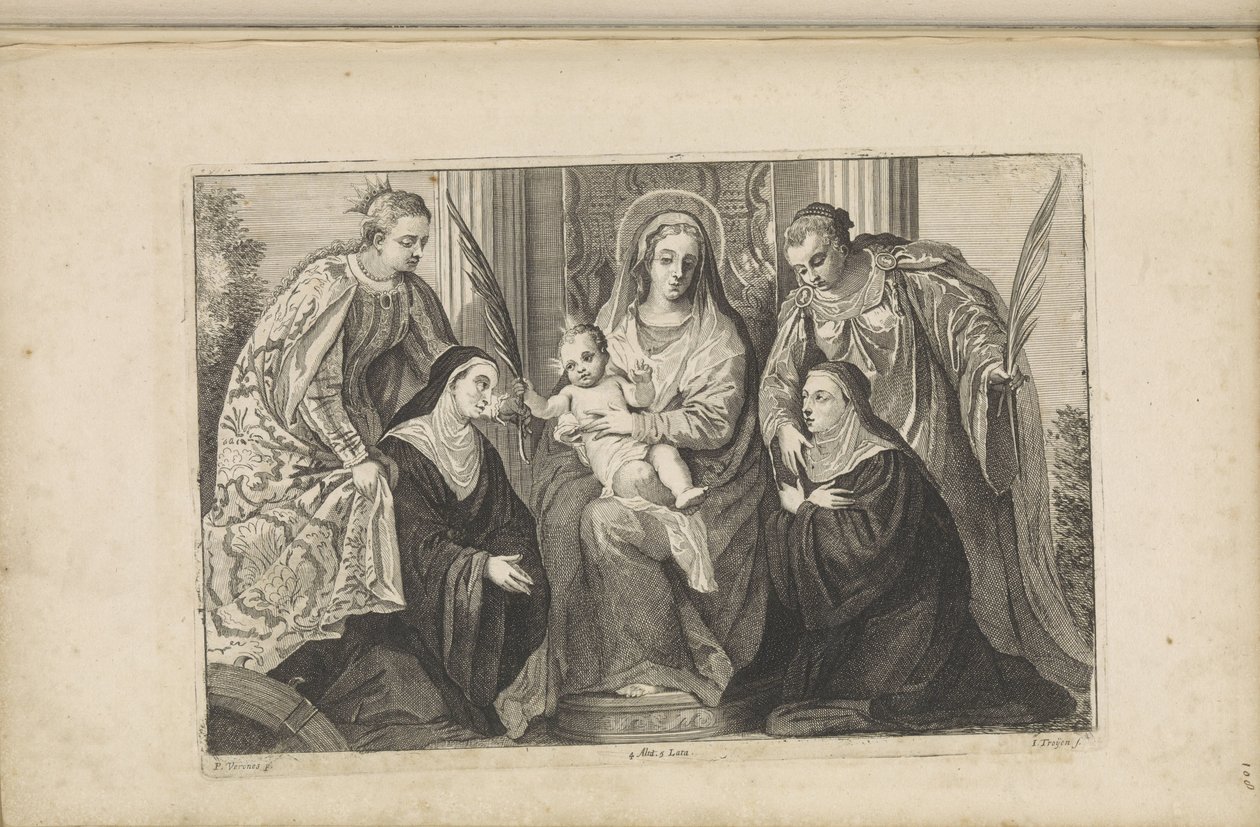 Maria mit dem Christuskind, der Hl. Lucia, der Hl. Katharina von Alexandrien und zwei Stiftern von Jan van Troyen