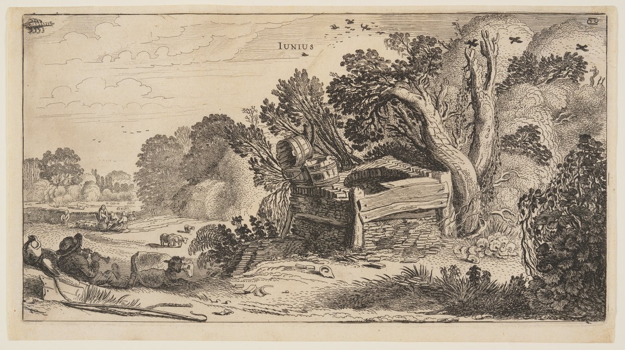 Juni, aus Die zwölf Monate des Jahres von Jan van de Velde II
