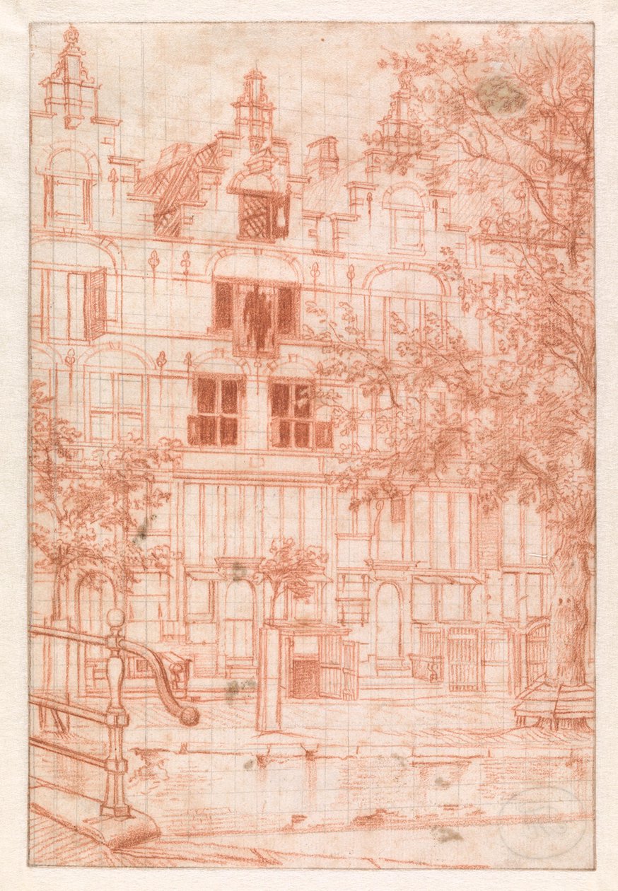 Nach einem Brand auf der Herengracht im Jahr 1683 von Jan van der Heyden