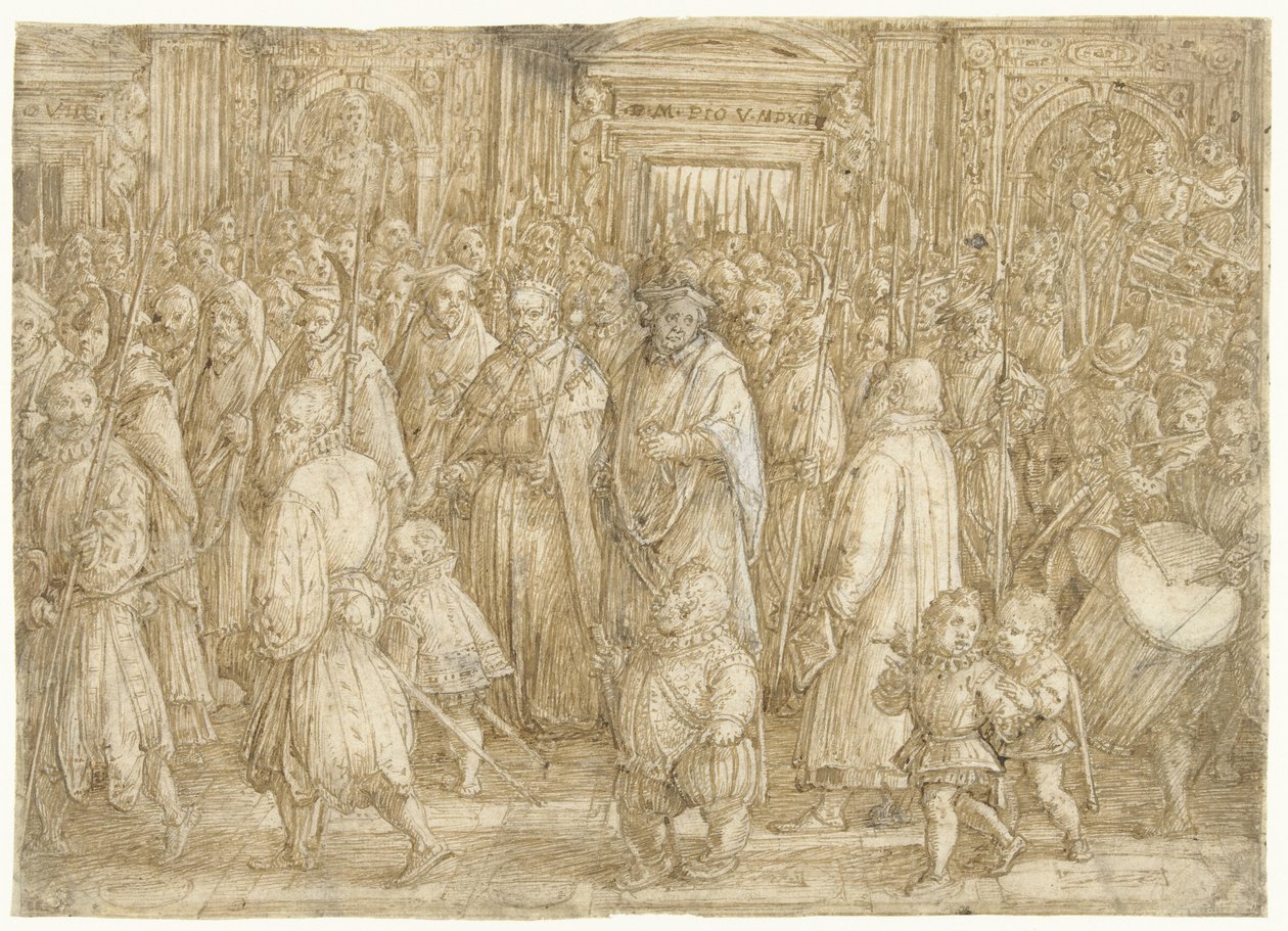 Rückkehr des Großherzogs Cosimo I. von Toskana in seinen Palast von Jan van der Straet
