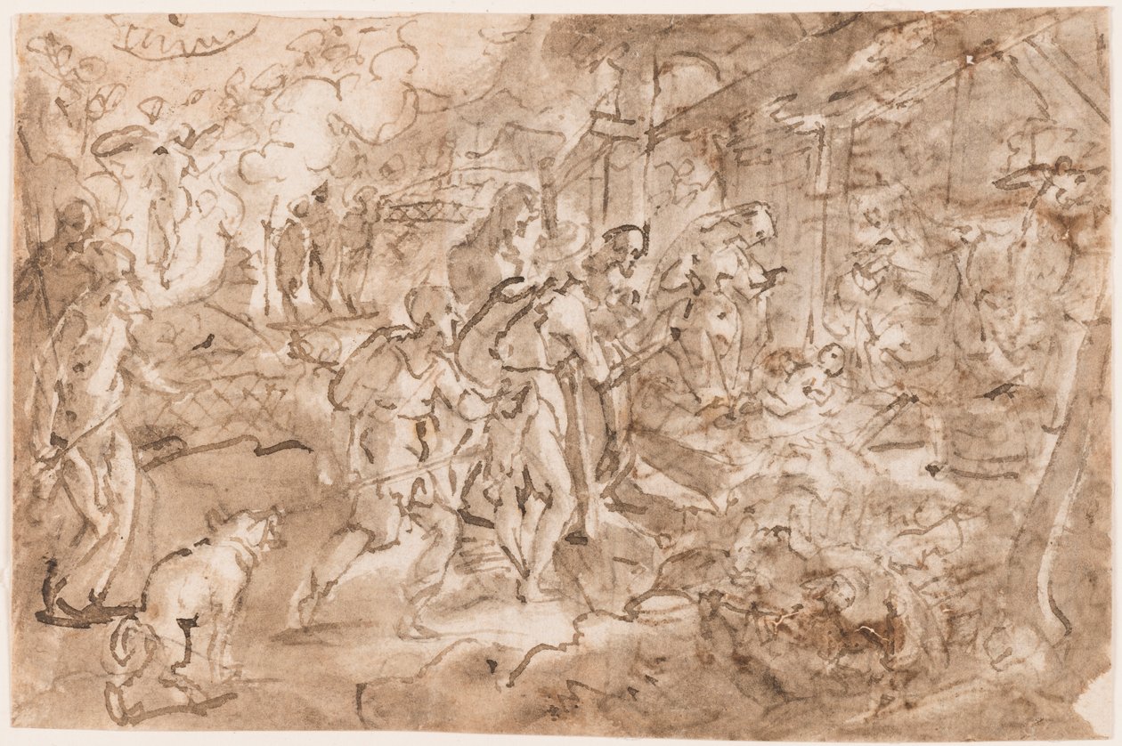 Anbetung der Hirten von Jan van der Straet, called Stradanus