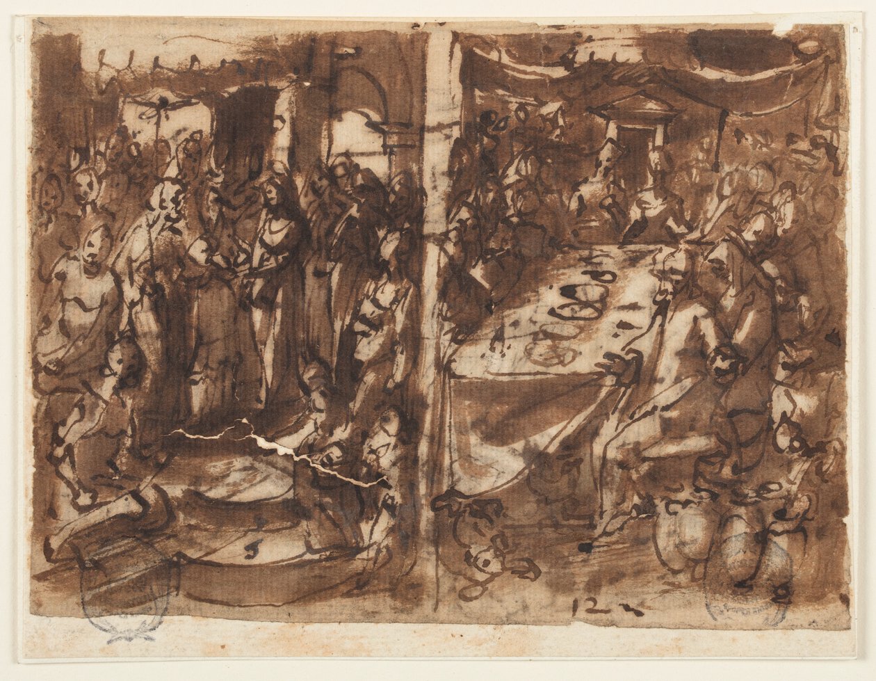 Recto: Heirat der Jungfrau von Jan van der Straet, called Stradanus