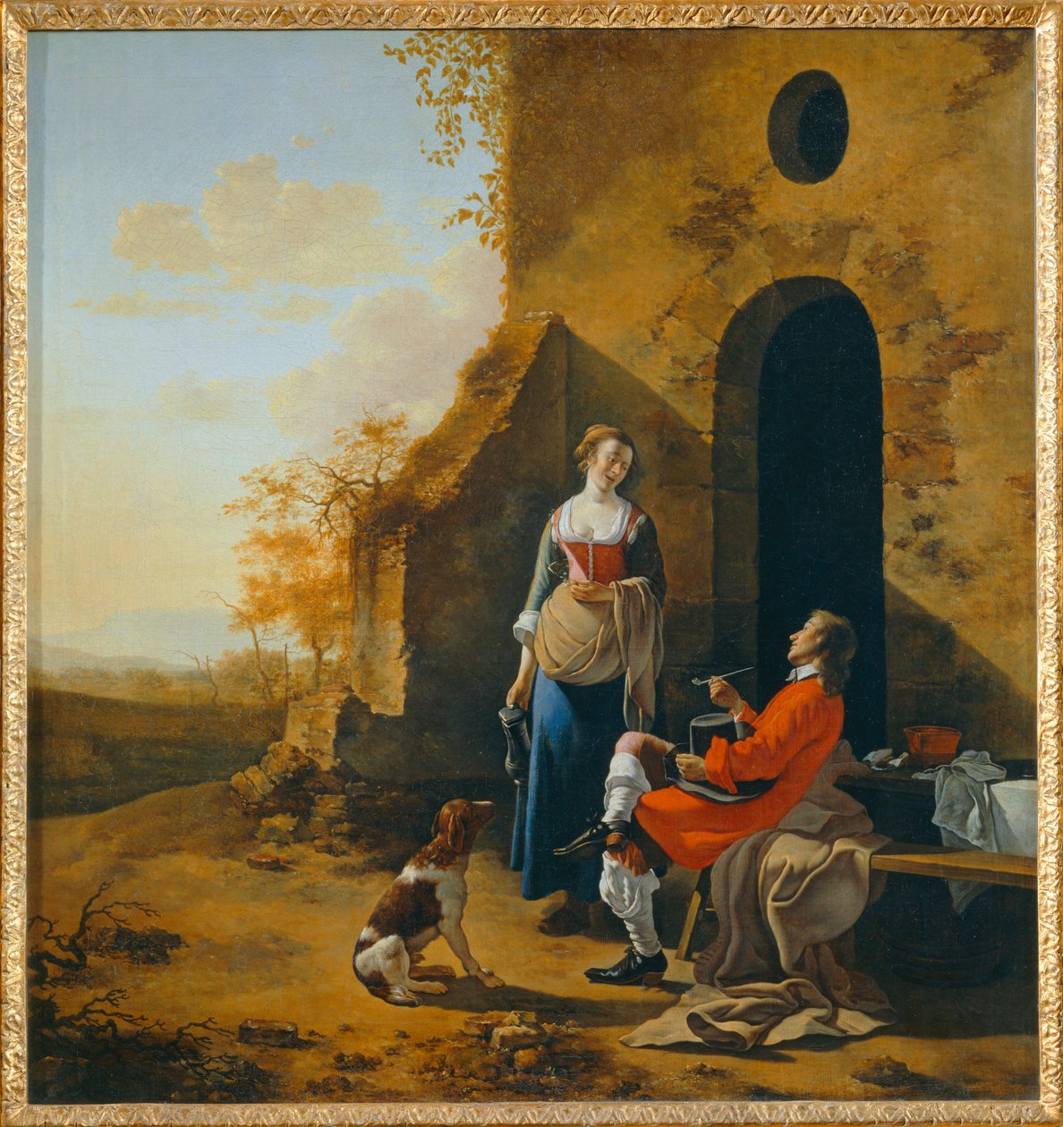 Eingang zu einem Gasthaus von Jan van der the Younger Meer