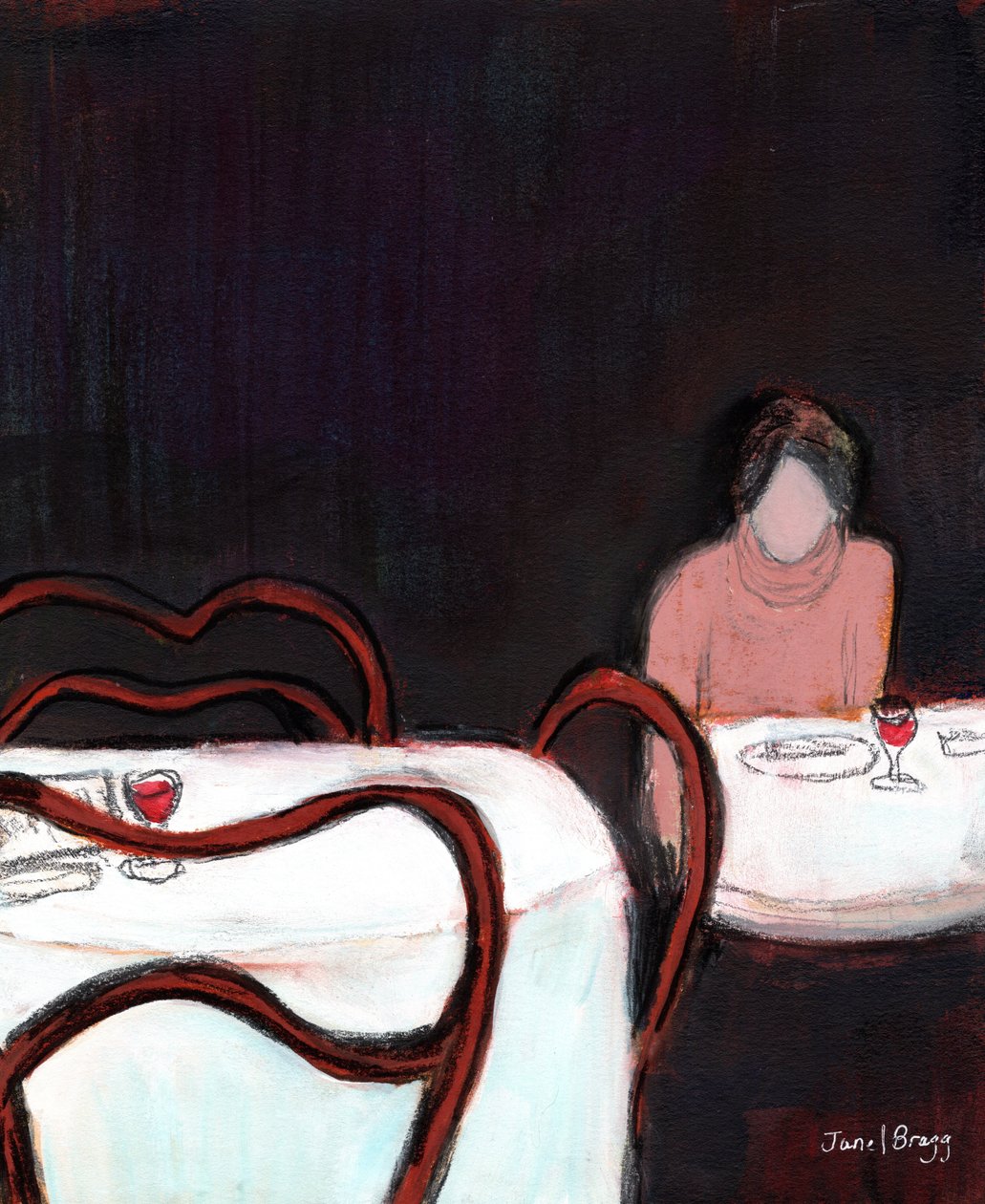 Cafe Sabarsky Solo Diner, ca. 2024 von Janel Bragg