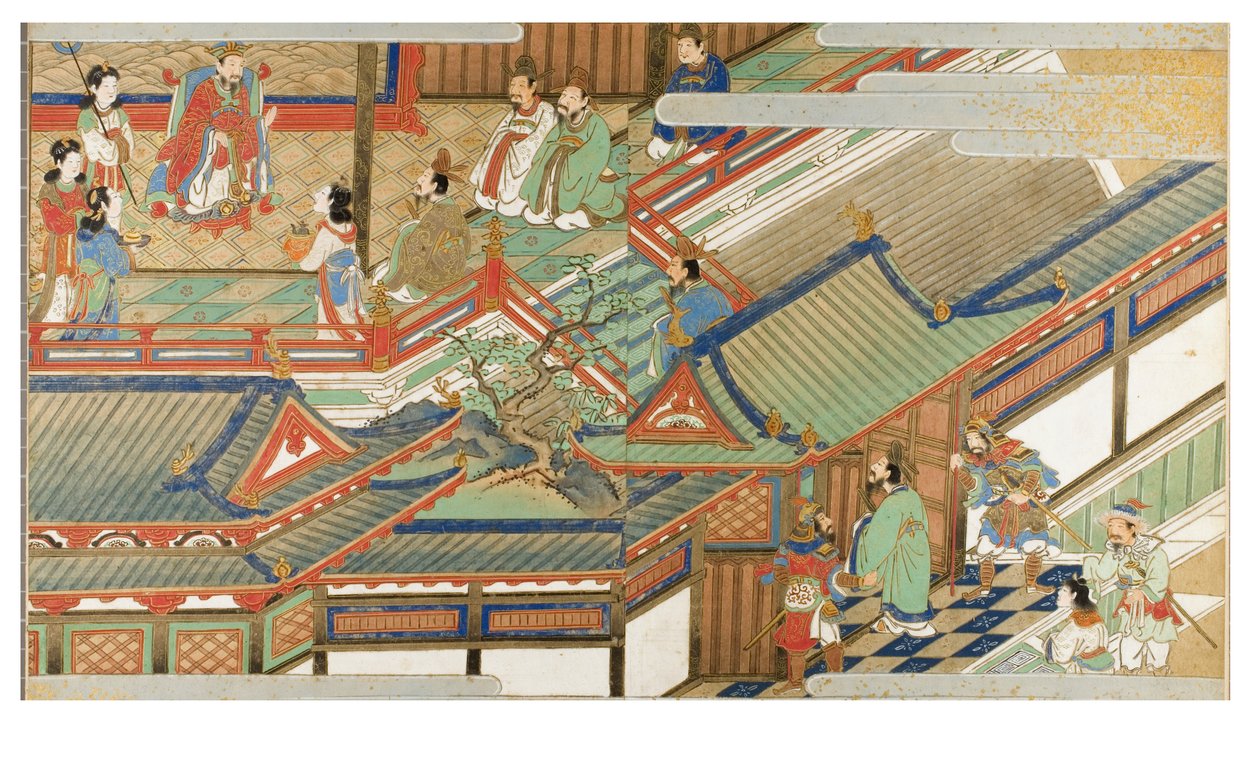 Chinesische Hofszene im Yamato-e-Stil von Japanese School