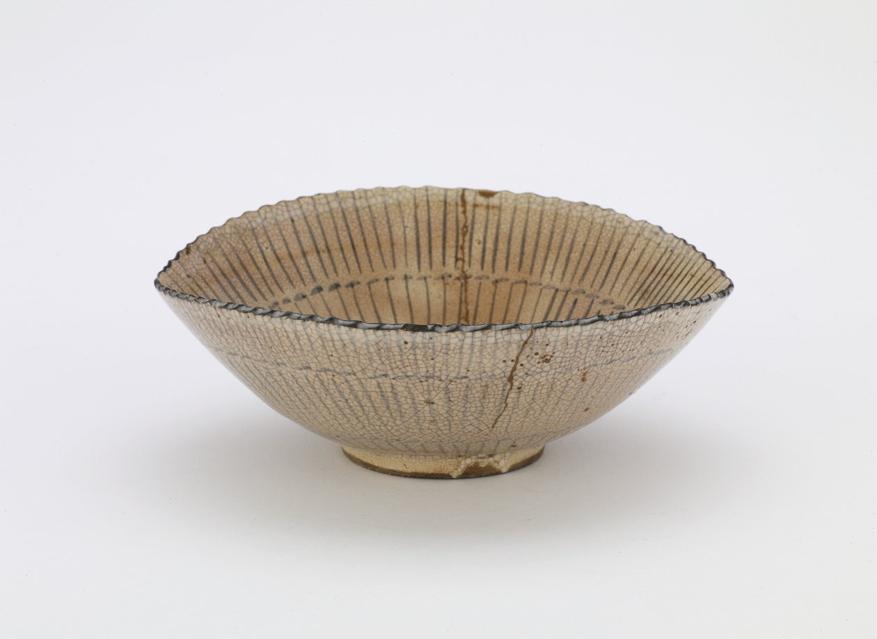 Einzelschüssel in Form eines Sumpfhutes, Edo-Periode von Japanese School