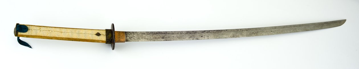 Katana oder Schwert (Stahl, Kupfer, Messing, Rochenhaut, Holz & Stoff) von Japanese School