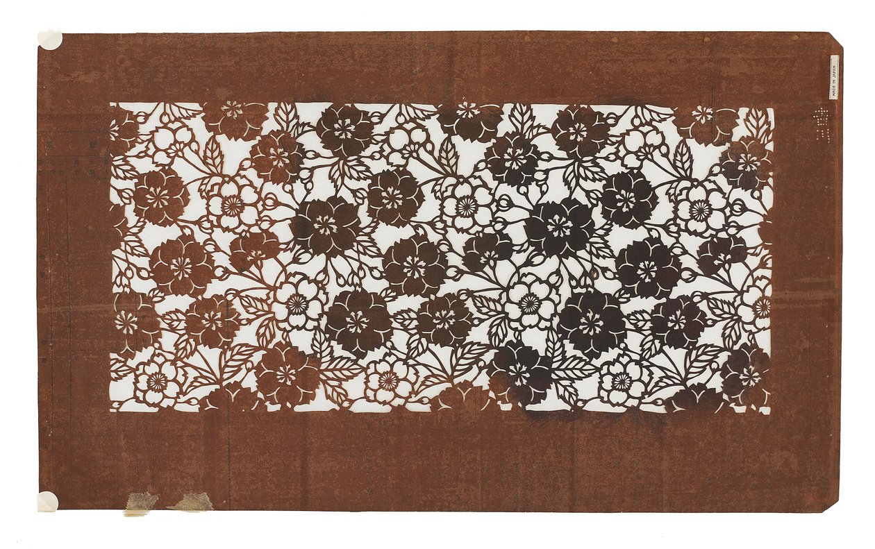Papier-Schablone (katagami), spätes 19. Jahrhundert von Japanese School