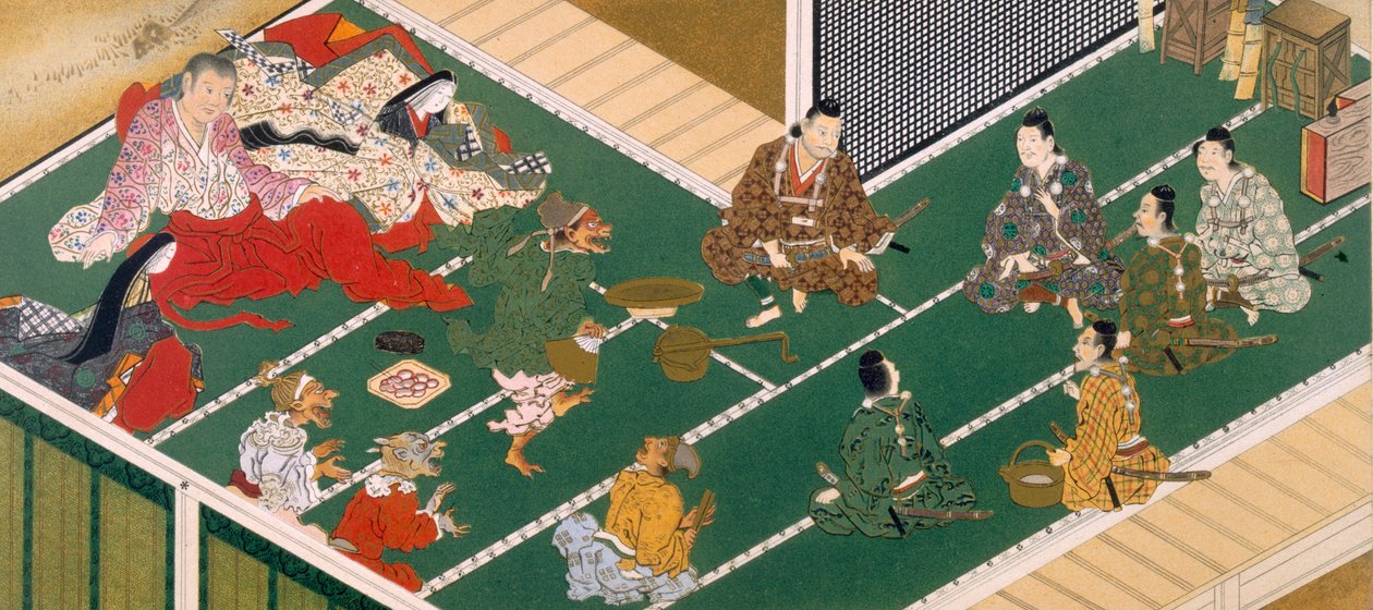 Raiko und seine Kameraden vor dem Dämonenräuber, Tosa-Schule von Japanese School