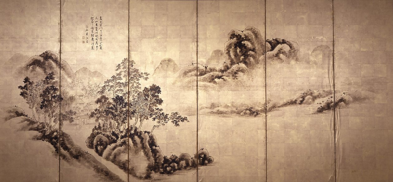 Recto: Landschaft nach Mi Fei, ca. 1810 von Japanese School