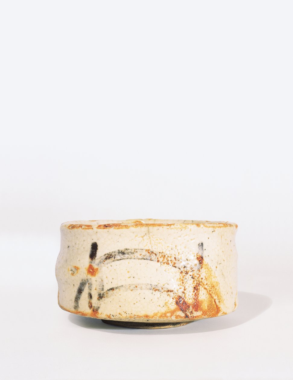 Shino Chawan Teeschale mit niedrigem Fußring, Momoyama-Periode von Japanese School