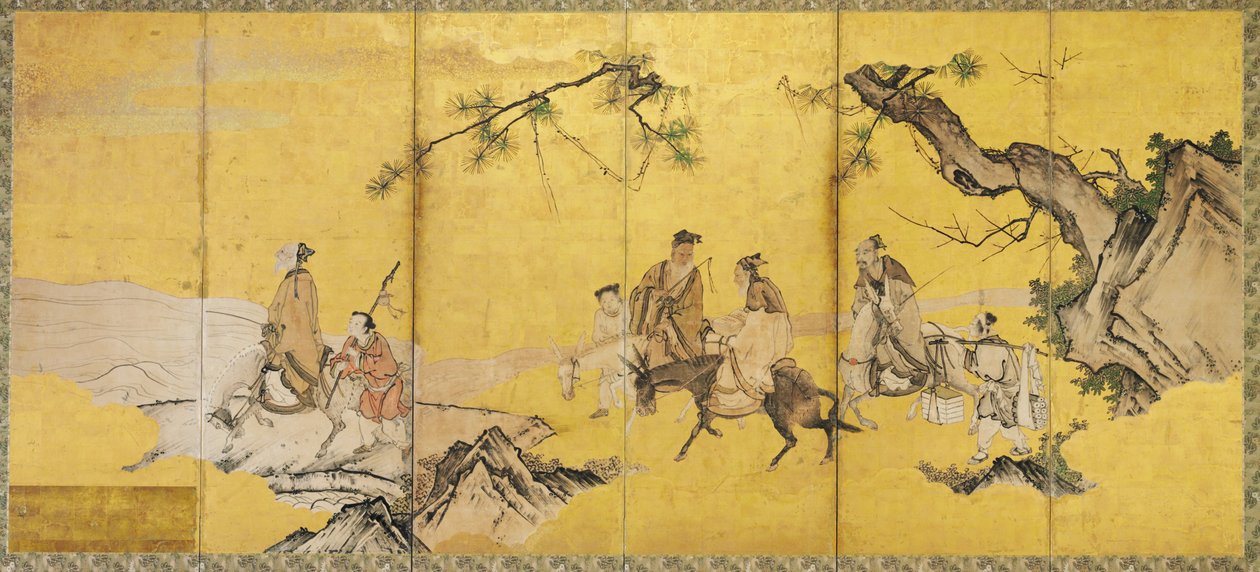 Die sieben Weisen des Bambushains, Kanō-Schule von Japanese School