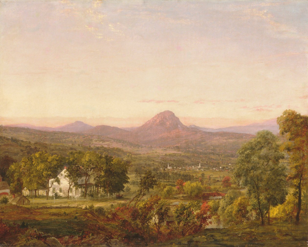 Herbstlandschaft, Sugar Loaf Mountain, Orange County, New York von Jasper Francis Cropsey