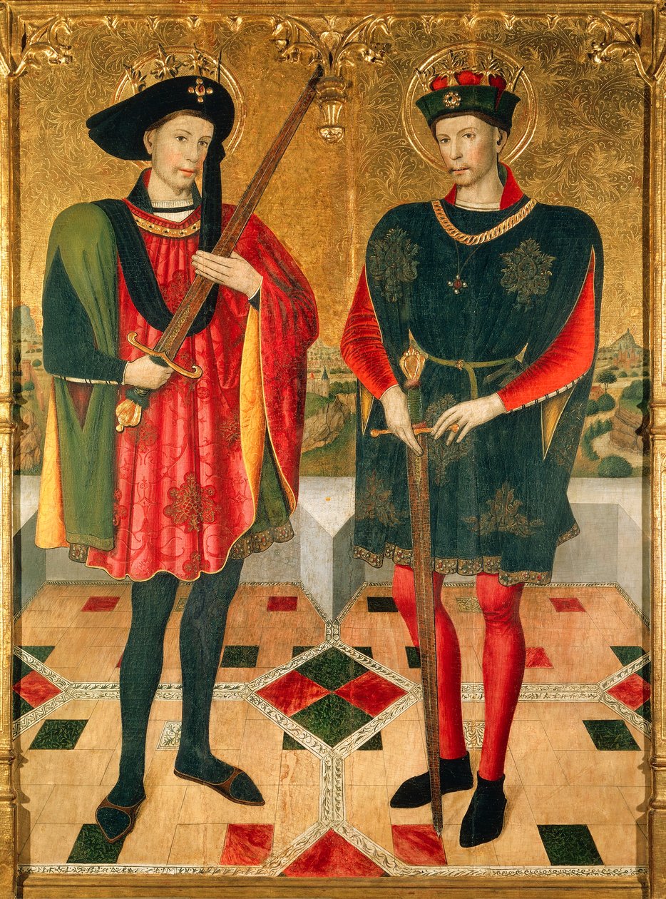 Heiliger Abdon und Heiliger Sennen, Märtyrer, die um 303 in Rom unter den Verfolgungen von Kaiser Diokletian (245-313) gegen Christen starben von Jaume Huguet
