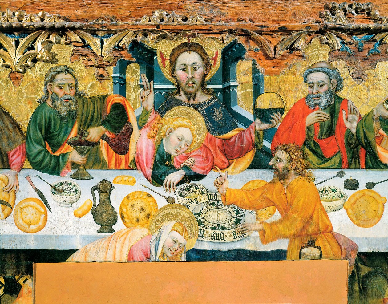 Das Abendmahl (Detail) ca. 1370-1400 von Jaume the elder Ferrer
