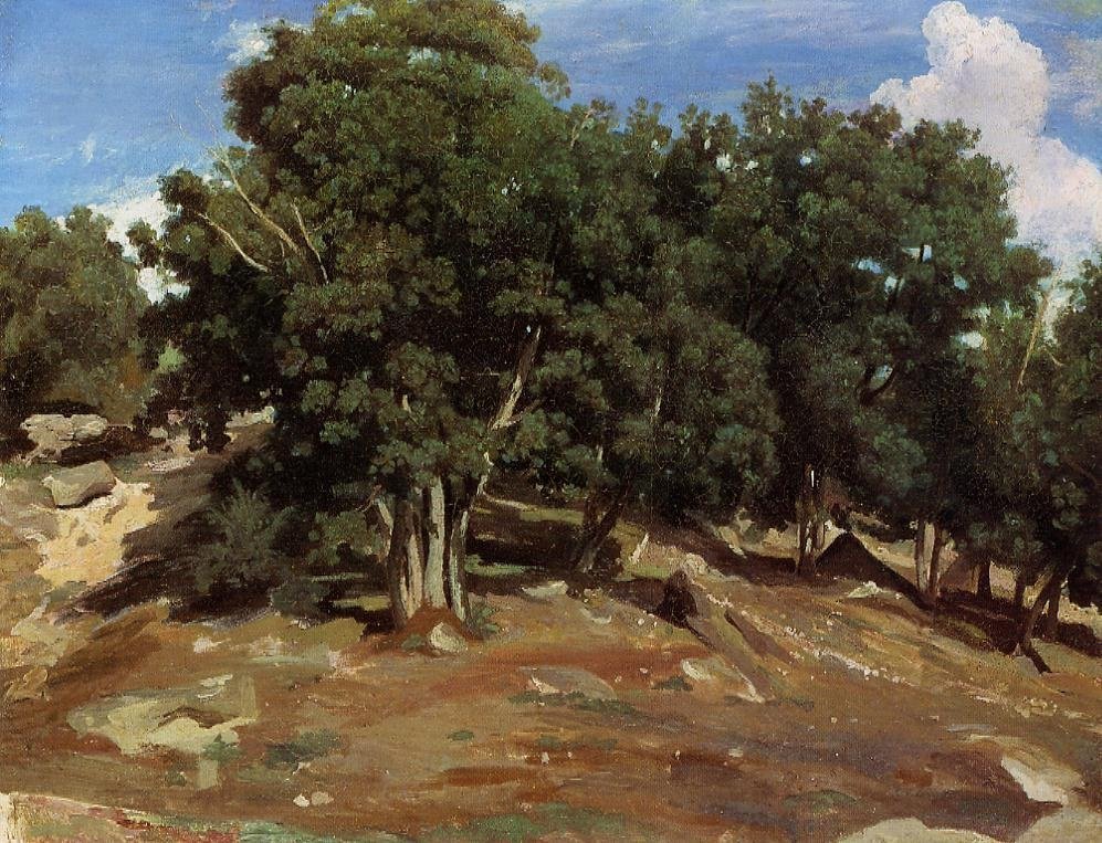Schwarze Eichen von Bas-Breau von Jean Baptiste Camille Corot