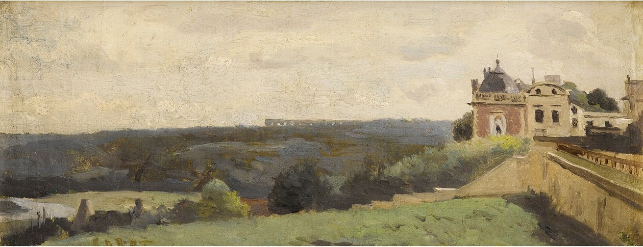 Die Terrasse von Saint-Germain-en-Laye Schloss von Jean-Baptiste-Camille Corot