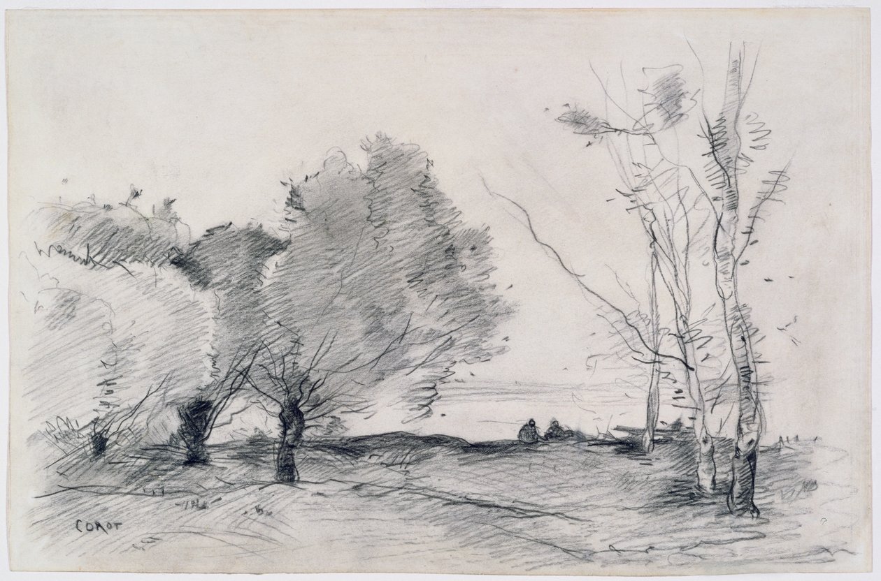 Landschaft, 1860-68 von Jean Baptiste Camille Corot