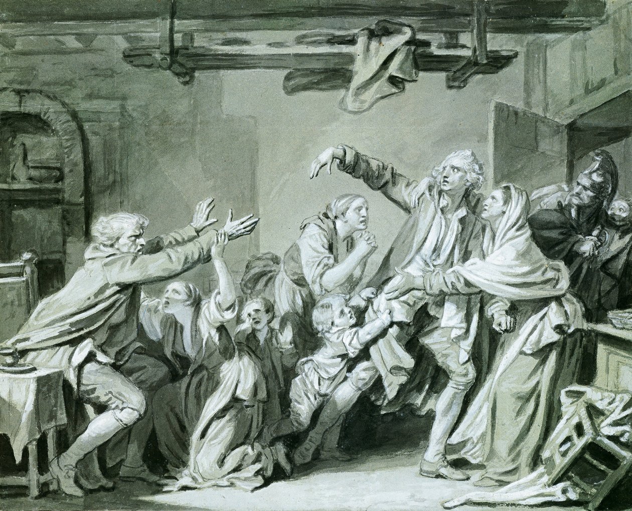 Ein Vater verflucht seinen undankbaren Sohn, 1777 von Jean Baptiste Greuze