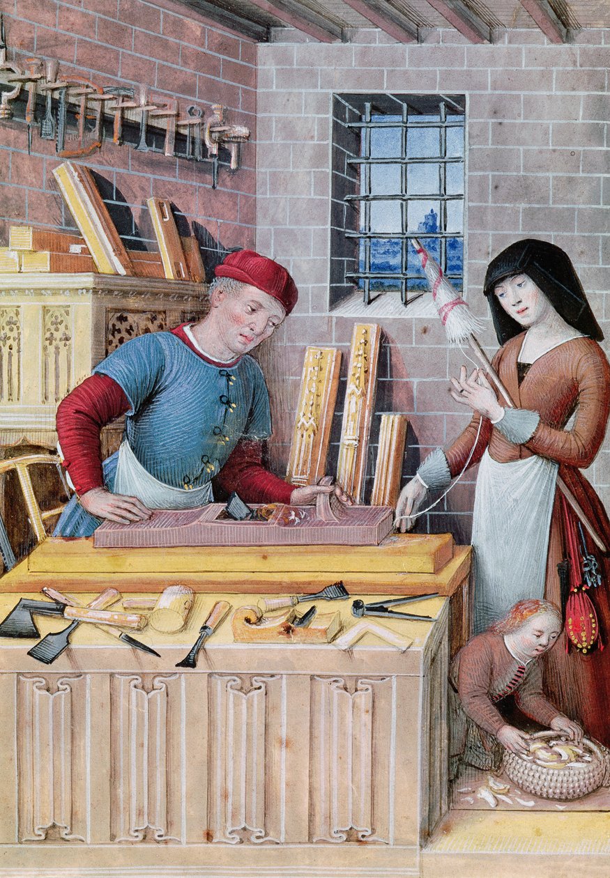 Die vier Zustände der Gesellschaft: Arbeit von Jean Bourdichon