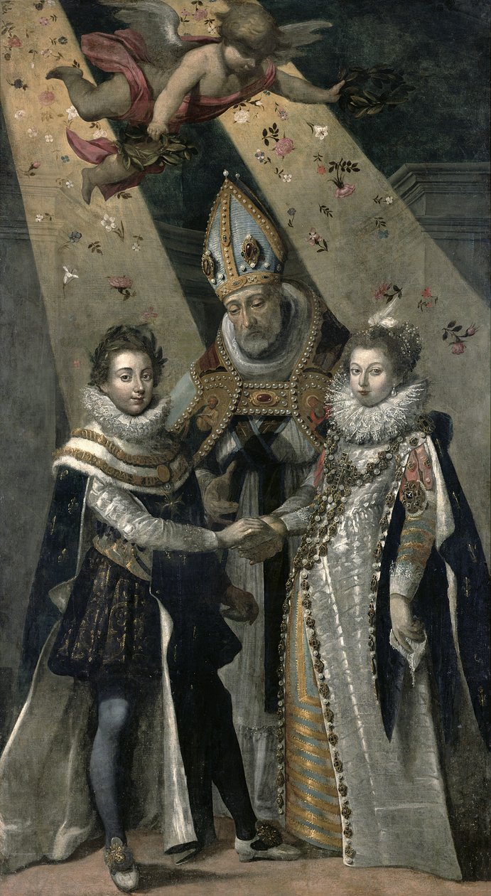 Die Hochzeit von Ludwig XIII. (1601-63) König von Frankreich und Navarra und Anna von Österreich (1601-66) Infantin von Spanien, 1615 von Jean Chalette
