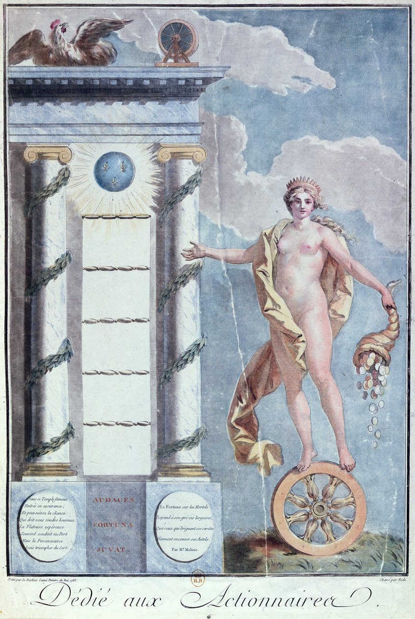 Allegorie der französischen Königlichen Lotterie, 1785 von Jean Jacques Francois Le Barbier