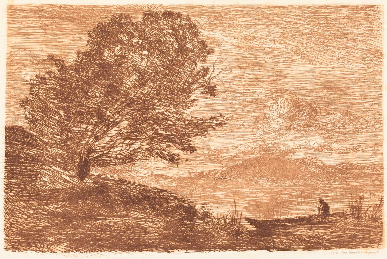 Ein See in Tirol von Jean-Baptiste-Camille Corot