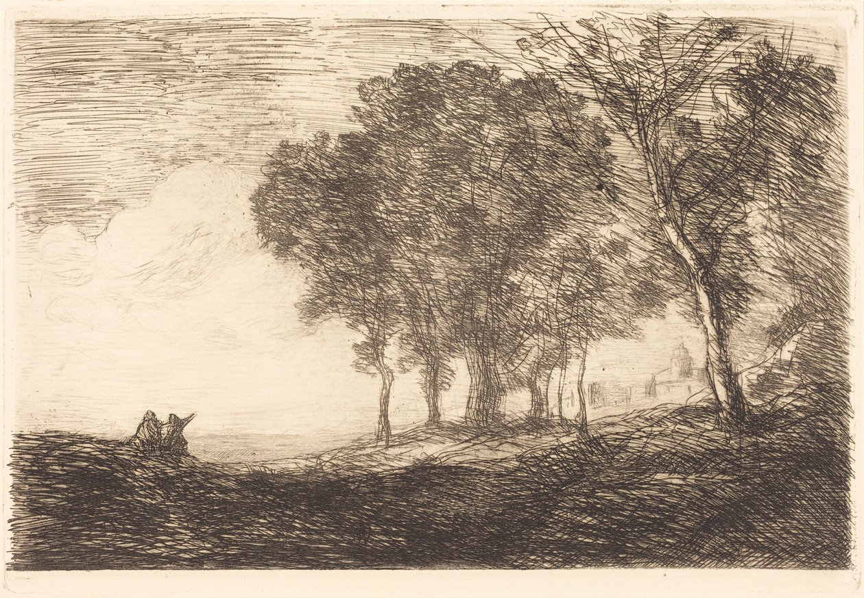 Italienische Landschaft von Jean-Baptiste-Camille Corot