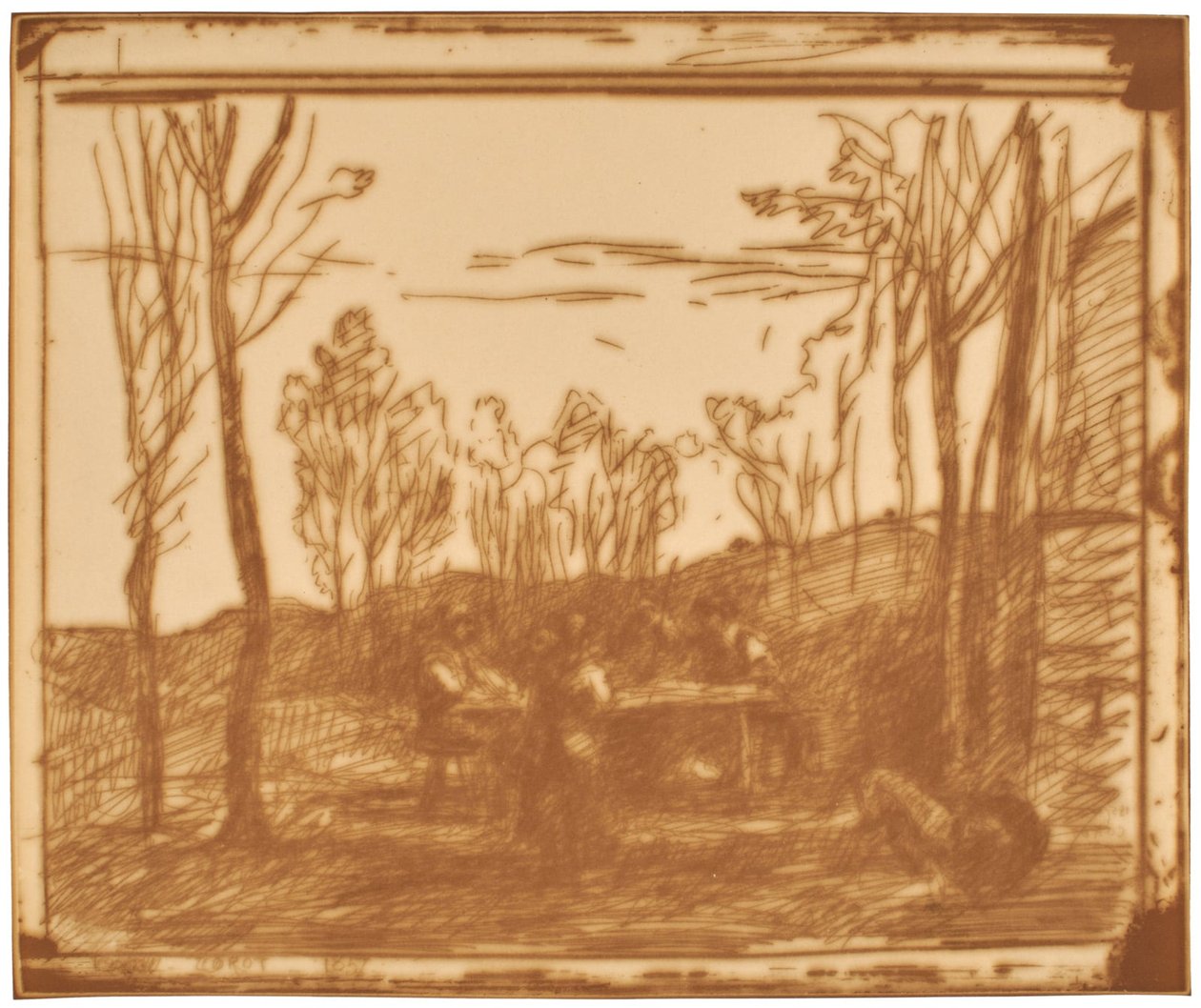 Mittagessen in der Lichtung von Jean-Baptiste-Camille Corot