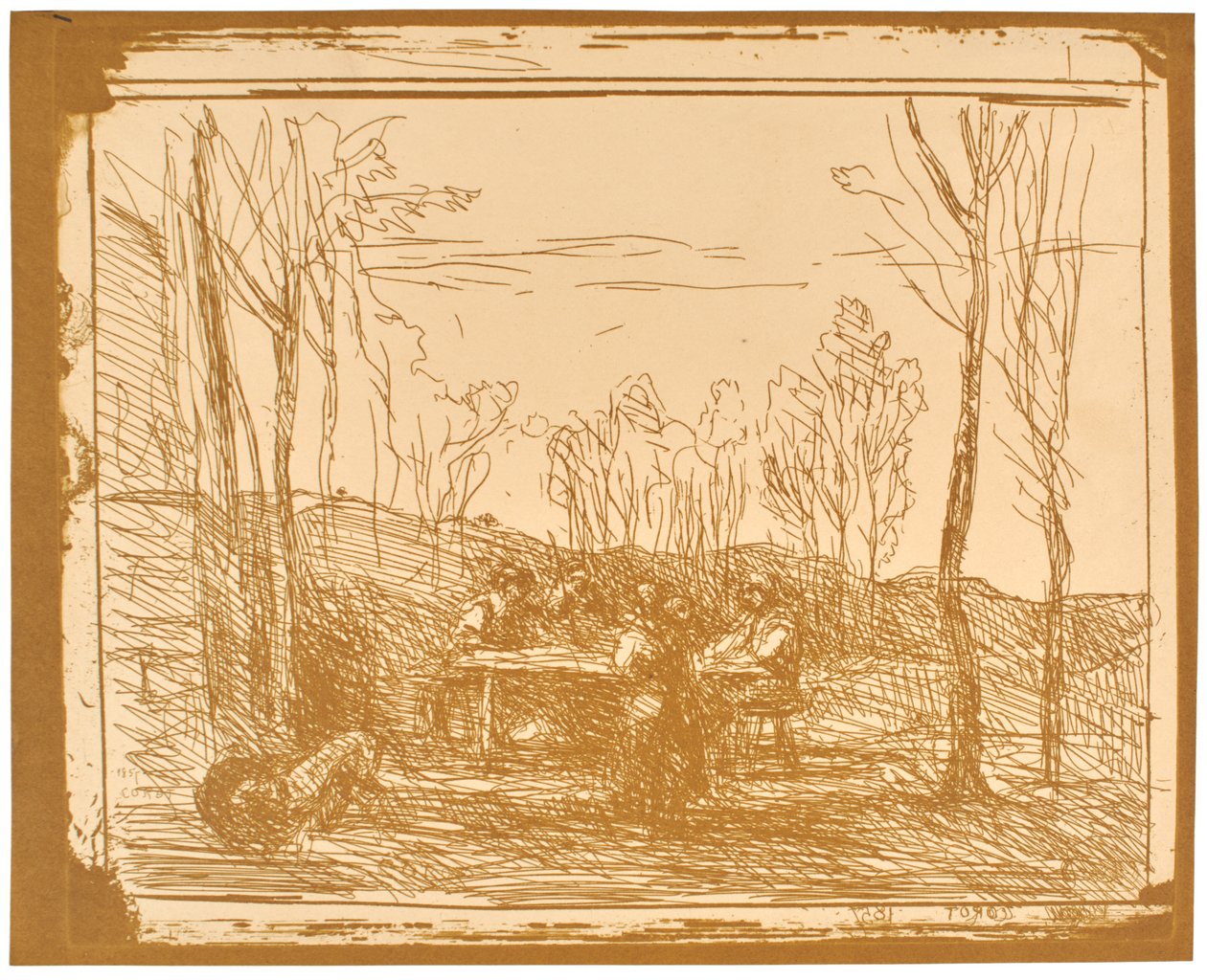 Mittagessen in der Lichtung von Jean-Baptiste-Camille Corot