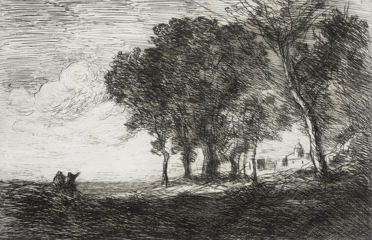 Italienische Landschaft von Jean-Baptiste-Camille Corot