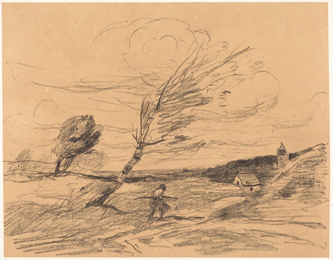 Der Windstoß von Jean-Baptiste-Camille Corot