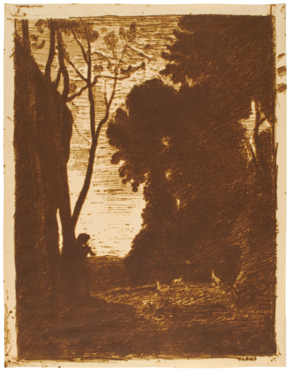 Der kleine Hirte, 2. Platte von Jean-Baptiste-Camille Corot