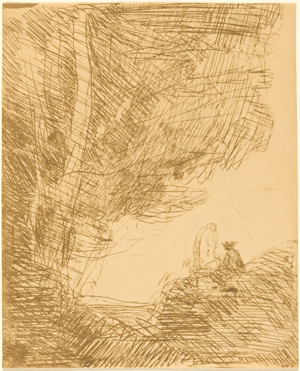Der Dichter und seine Muse von Jean-Baptiste-Camille Corot