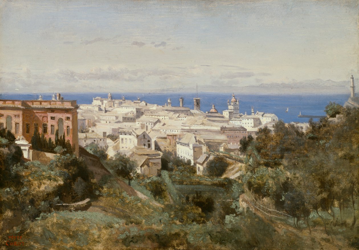Ansicht von Genua von Jean-Baptiste-Camille Corot