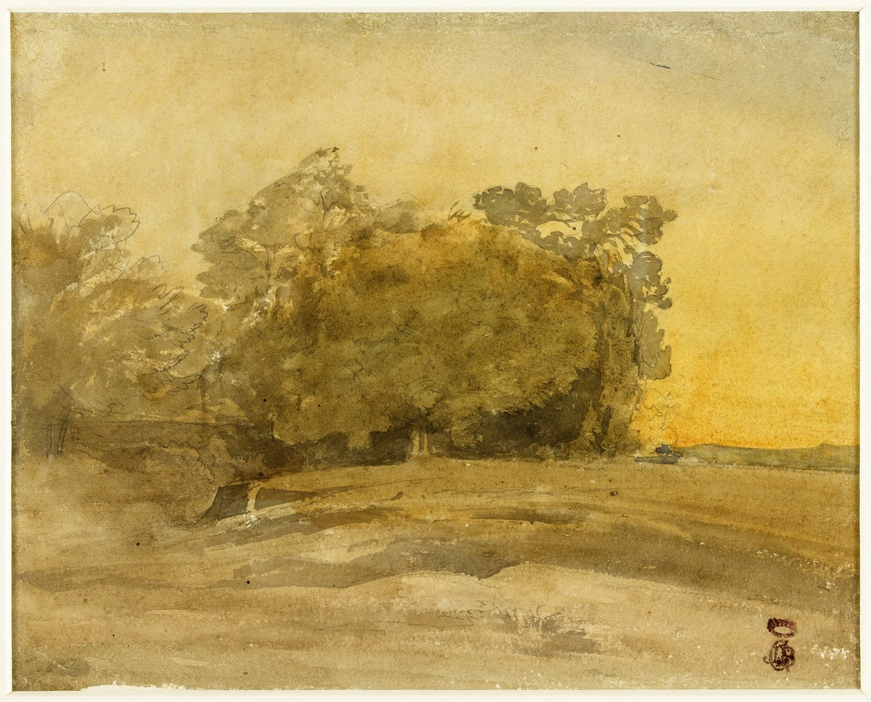 Landschaft (recto); Urteil des Salomon (verso) von Jean-Baptiste Carpeaux