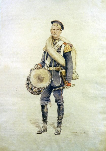 Porträt eines Trommlers von Jean Baptiste Edouard Detaille