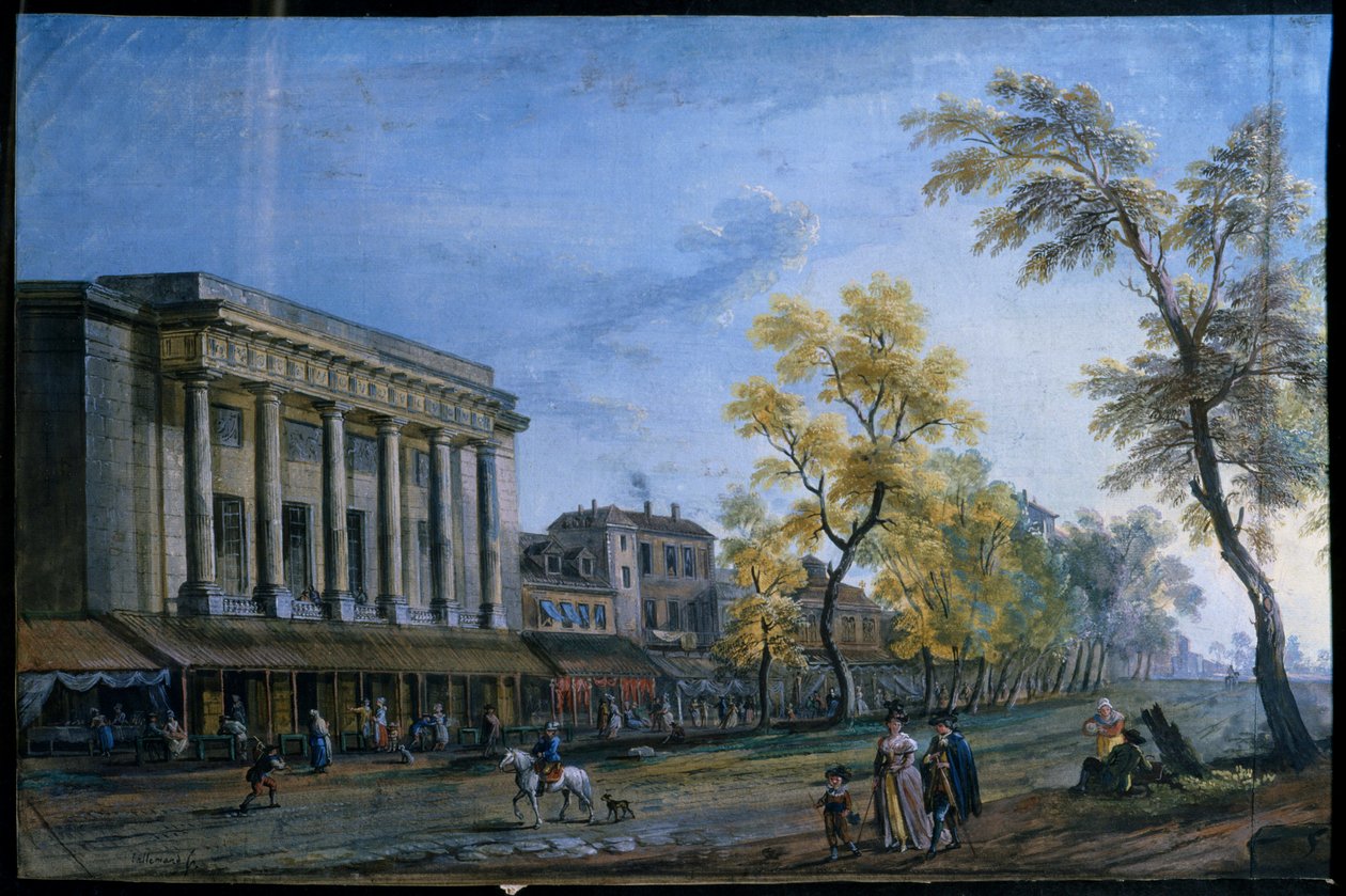 Das italienische Theater in Paris von Jean Baptiste Lallemand von Jean Baptiste Lallemand