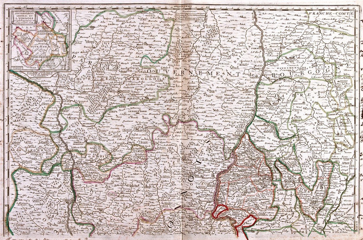 Burgund, Rhône-Alpes, Frankreich von Jean Baptiste Nolin