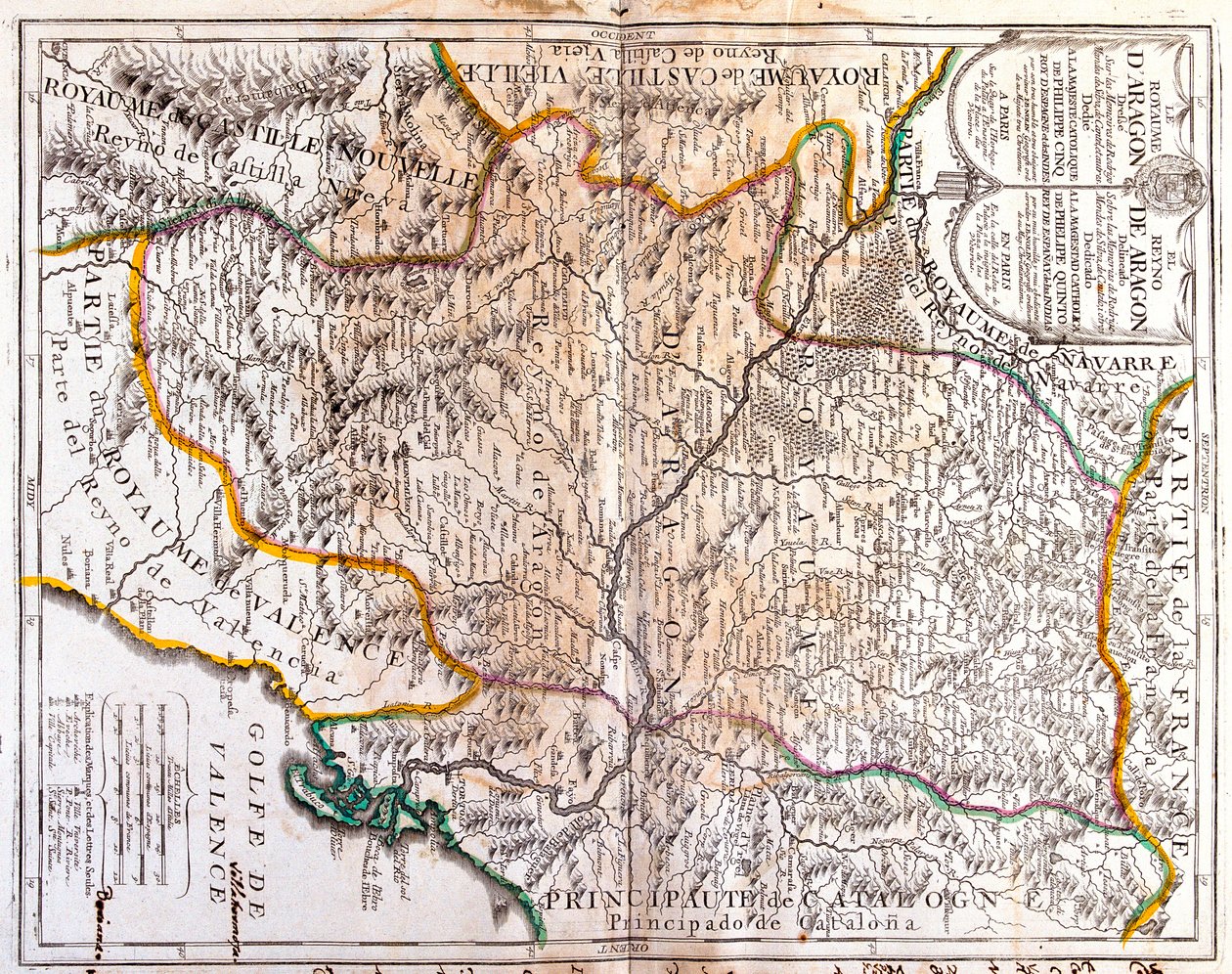 La Rioja, Navarra, Aragonien, Katalonien, Valencianische Gemeinschaft, Kastilien-La Mancha, Madrid, Kastilien und León, Spanien von Jean Baptiste Nolin