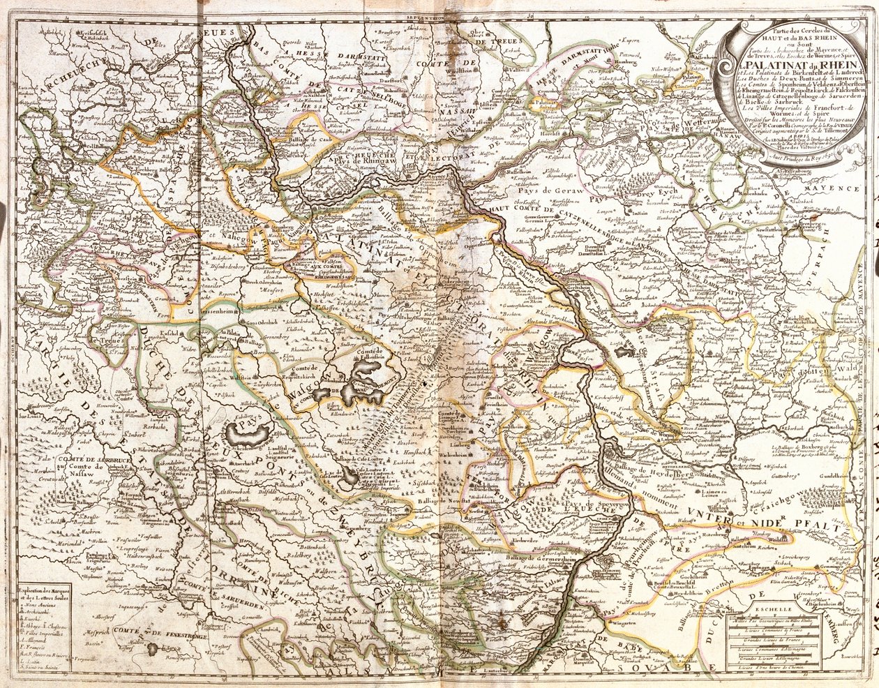 Rheinland-Pfalz, Hessen, Bayern, Baden-Württemberg, Deutschland von Jean Baptiste Nolin